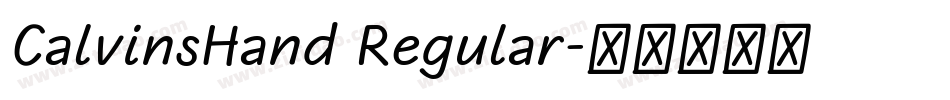 CalvinsHand Regular字体转换